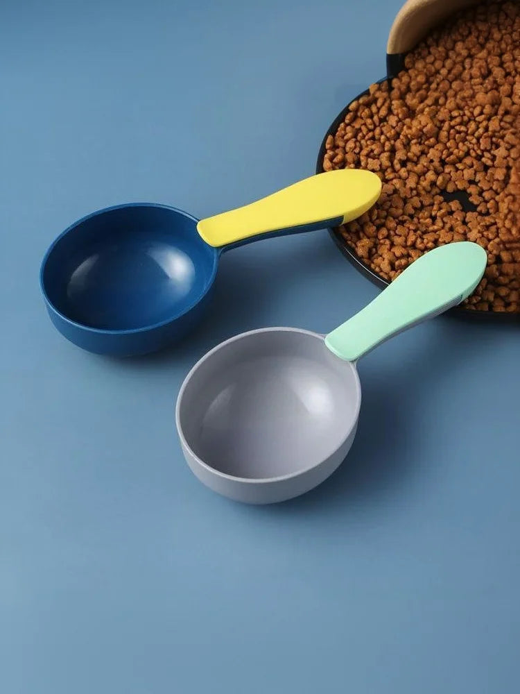 Plastic Pet Food Measuring Spoon with Sealing Clip