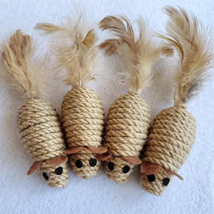 Sisal Stuffed Mouse Cat Toy for Interactive Play