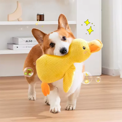 Interactive Plush Duck Toy for Puppies and Small Pets
