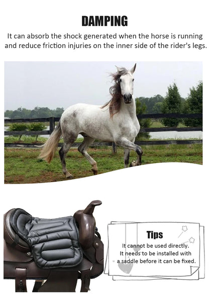 Shock-Absorbing Artificial Leather Saddle Pad for Riders