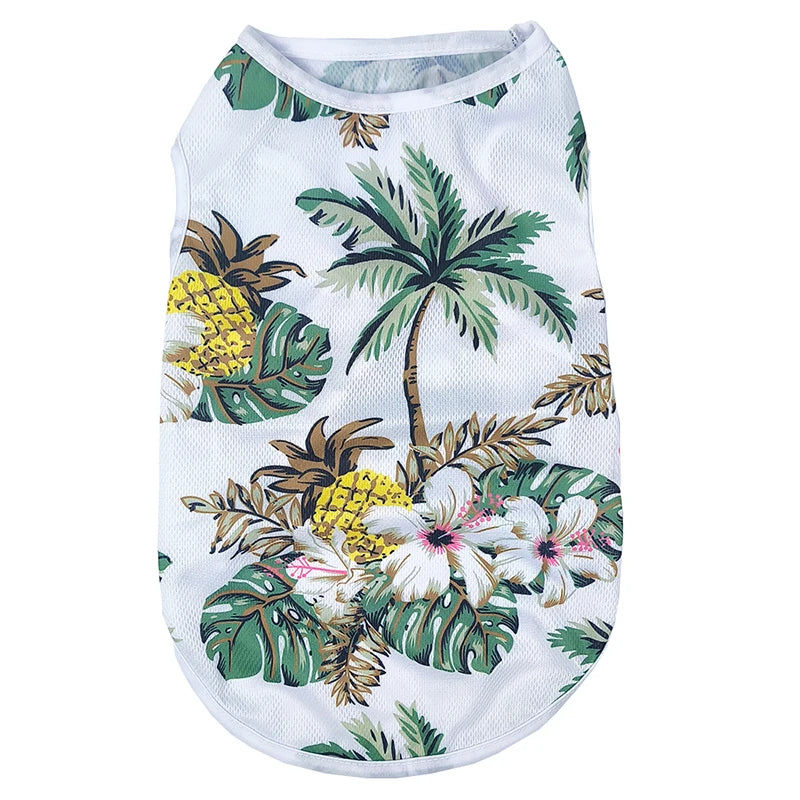 Summer Island Print Vest for Small Dogs and Cats