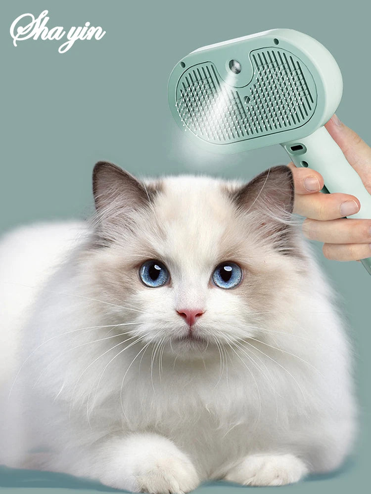Steam Spray Grooming Brush for Dogs