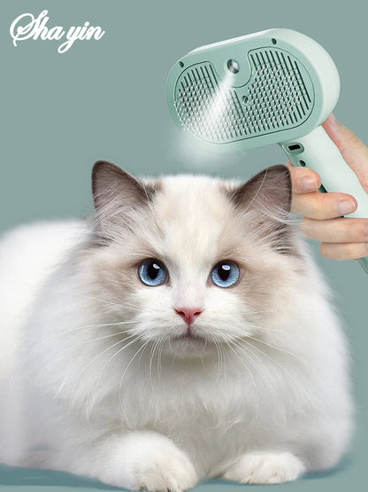 Steam Spray Grooming Brush for Dogs