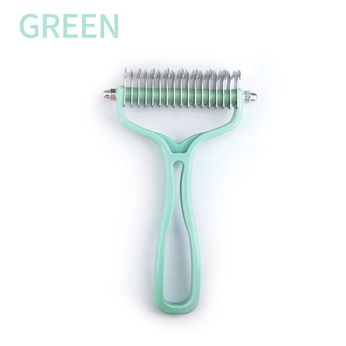 Double-Sided Stainless Steel Pet Grooming Brush for Cats & Dogs