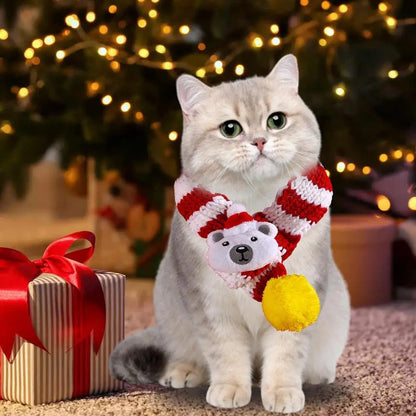 Adjustable Christmas Hat and Scarf for Dogs Up to 20kg