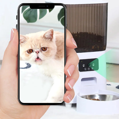 Automatic Cat Feeder with Camera and Voice Recorder