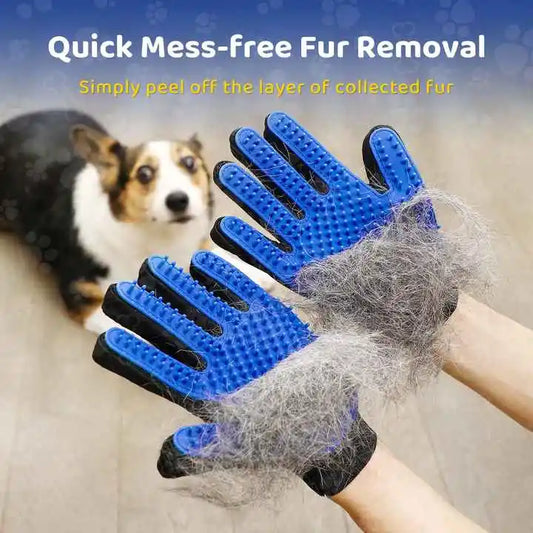 Silicone Cat and Dog Grooming Massage Brush Glove