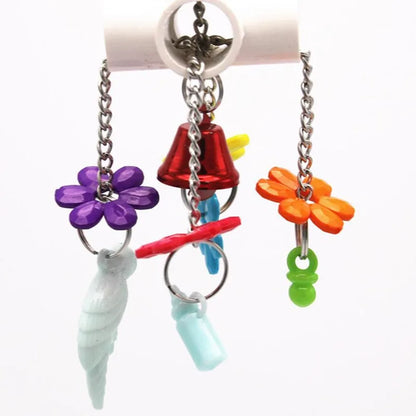 Stainless Steel Bird Toys with Chewable Acrylic Pots