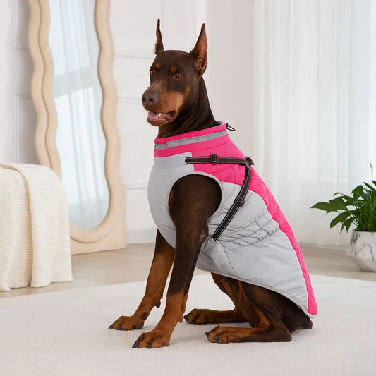 Waterproof Winter Dog Jacket with Harness for Small to Large Breeds