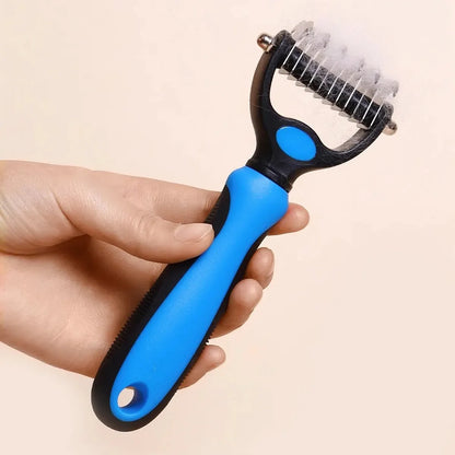 Double-Sided Knot Comb for Dogs and Cats
