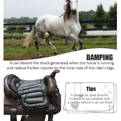 Shock-Absorbing Artificial Leather Saddle Pad for Riders