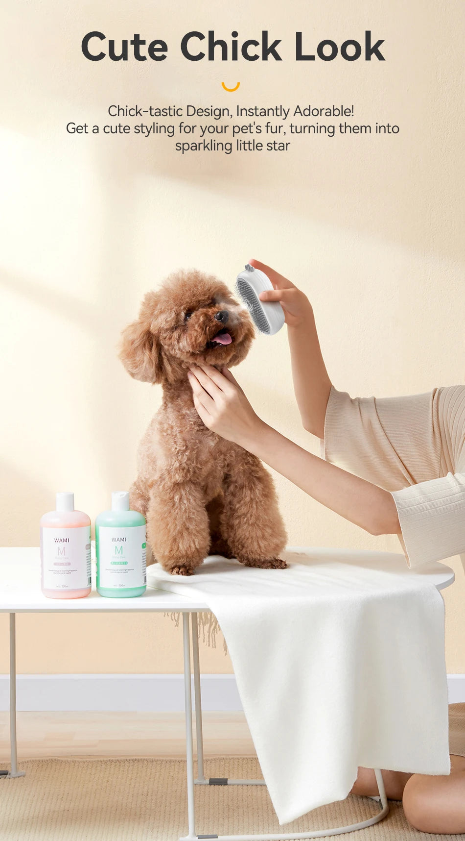 Electric Pet Hair Comb with Spray for Dogs and Cats