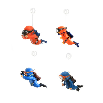 Realistic Floating Diver Ornament for Fish Tank Decoration