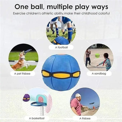 Durable Elastic Flying Saucer Ball for Dogs and Kids Outdoors