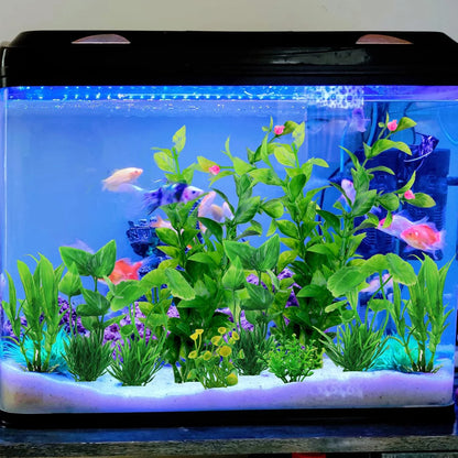 10pcs Artificial Green Plants for Fish Tanks and Aquariums