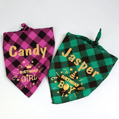 Personalized Pet Bandana Collar for Dogs and Cats
