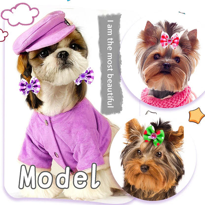 Pet Hair Bows for Dogs and Cats - Stylish Grooming Accessories