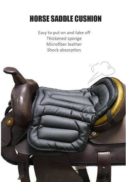 Shock-Absorbing Artificial Leather Saddle Pad for Riders