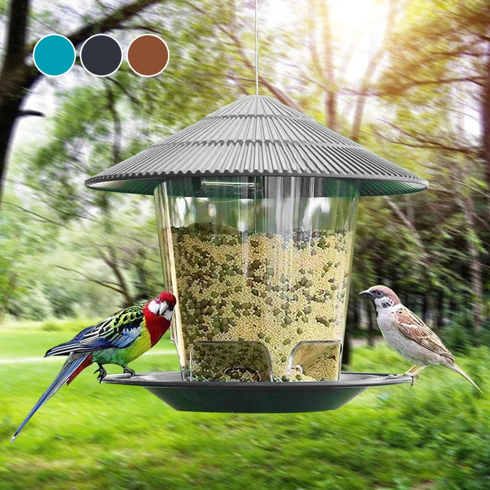 Transparent Window Bird Feeder for Nuts and Seeds