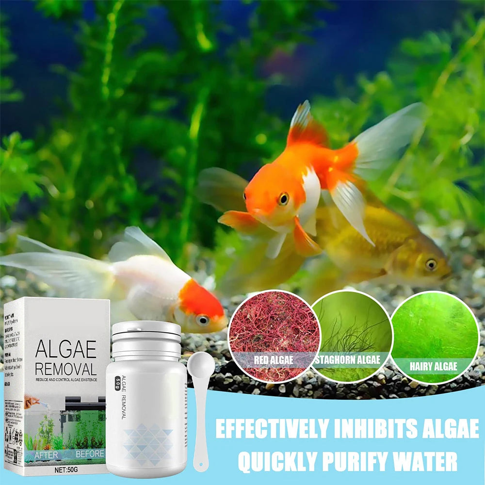 Aquarium Algae Cleaning Powder & Tablet for Fish Tanks