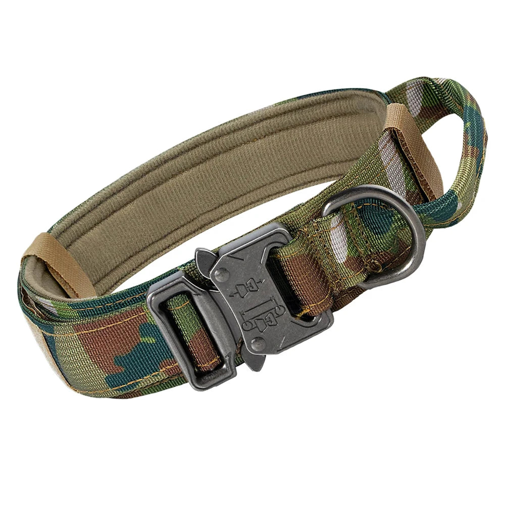 Tactical Dog Collar with Handle for Medium and Large Dogs