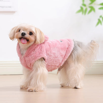 Fleece Hoodie for Small Dogs and Cats - Warm Winter Coat