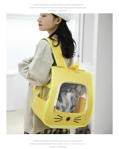Breathable Cat Carrier Backpack for Travel and Transport