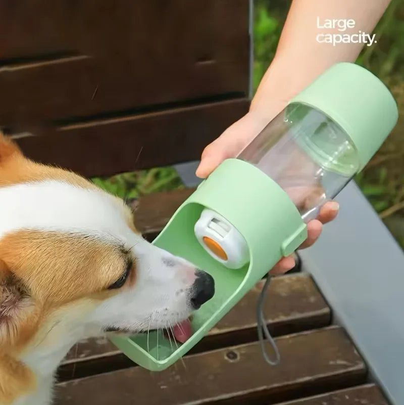 Portable 2-in-1 Pet Bowl and Water Bottle for Travel