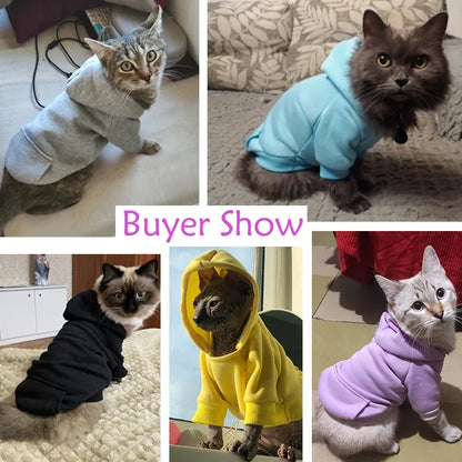 Cozy Cat and Dog Hoodies for Small Pets