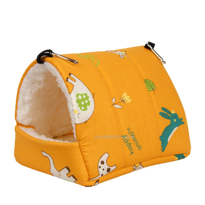Cute Print Mini Pet Bed for Hamsters, Rabbits, and Guinea Pigs