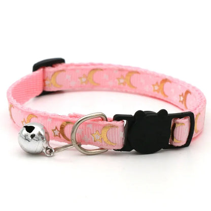 Colorful Adjustable Pet Collar with Bell for Dogs and Cats