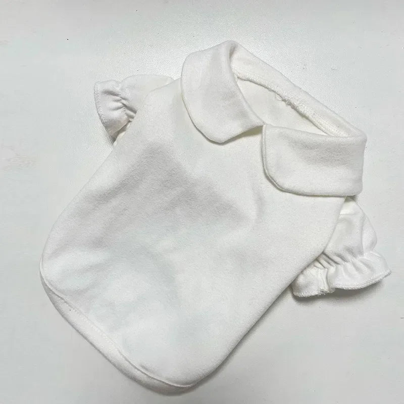 Winter Warm Dog Dress Set with Bow Knot for Small Breeds