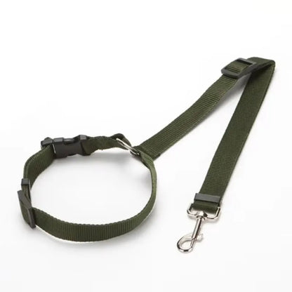 Adjustable Two-in-One Pet Car Seat Belt and Leash