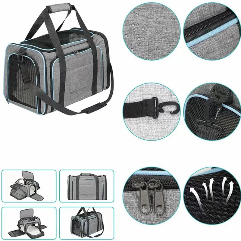 Portable Breathable Cat and Dog Backpack Carrier for Travel