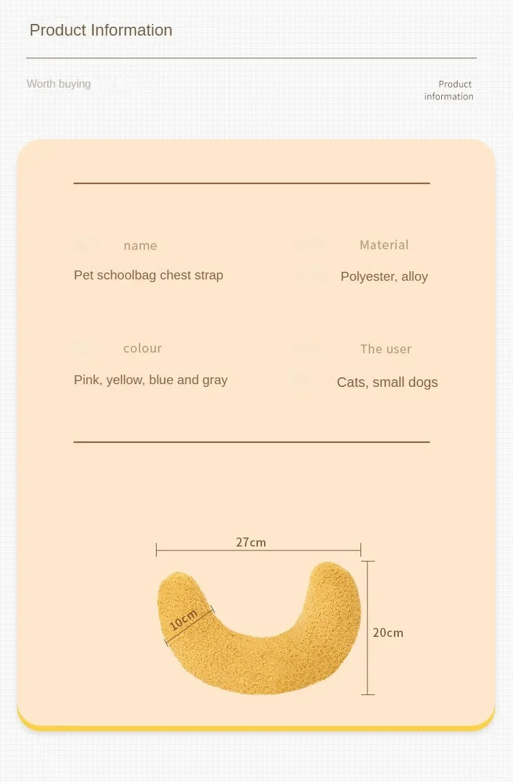 Crescent Shaped Soft Pillow for Cats and Dogs