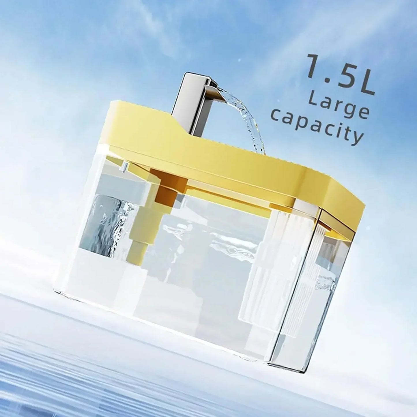 Automatic Indoor Cat Water Fountain with Filters and Non-Slip Base