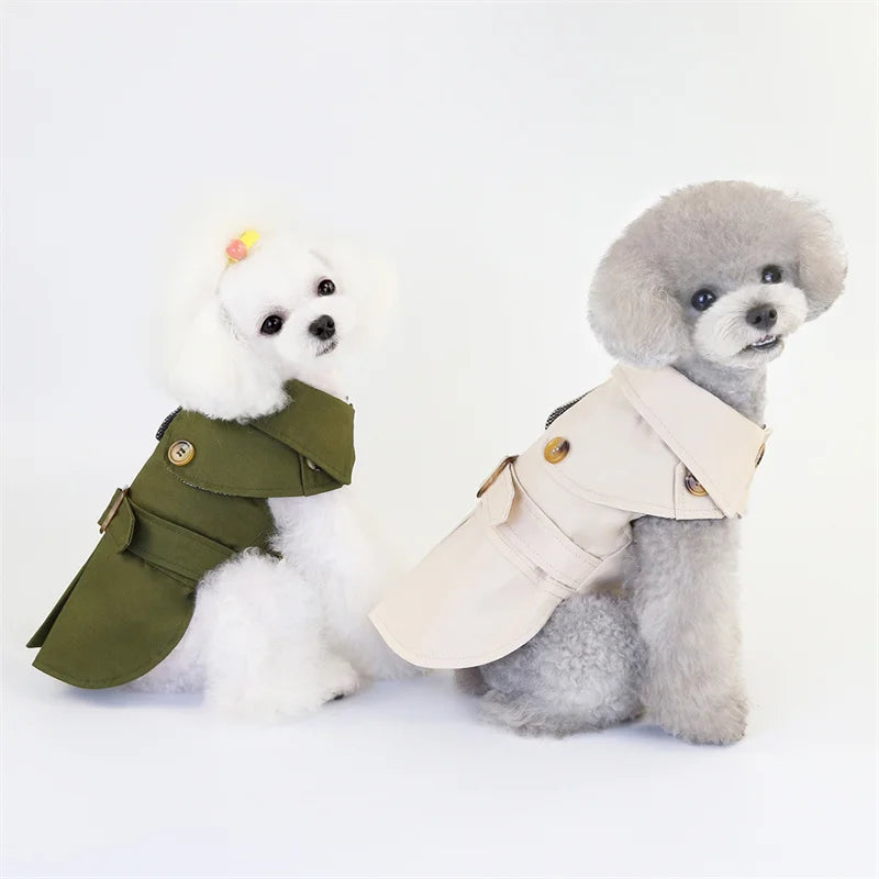 Short Sleeve Green Dog Coat for Small Breeds like Yorkies and Chihuahuas