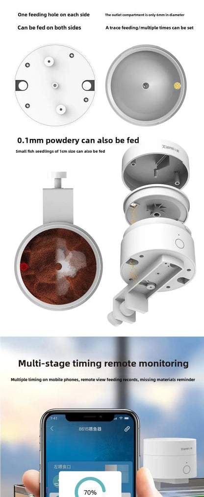 Timed Fish Feeder for Small Tanks - Clog-Free Design
