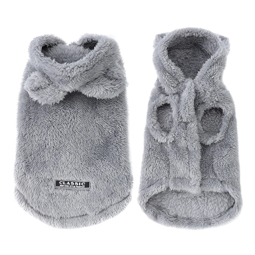 Fleece Hoodie for Small Dogs and Cats - Warm Winter Coat