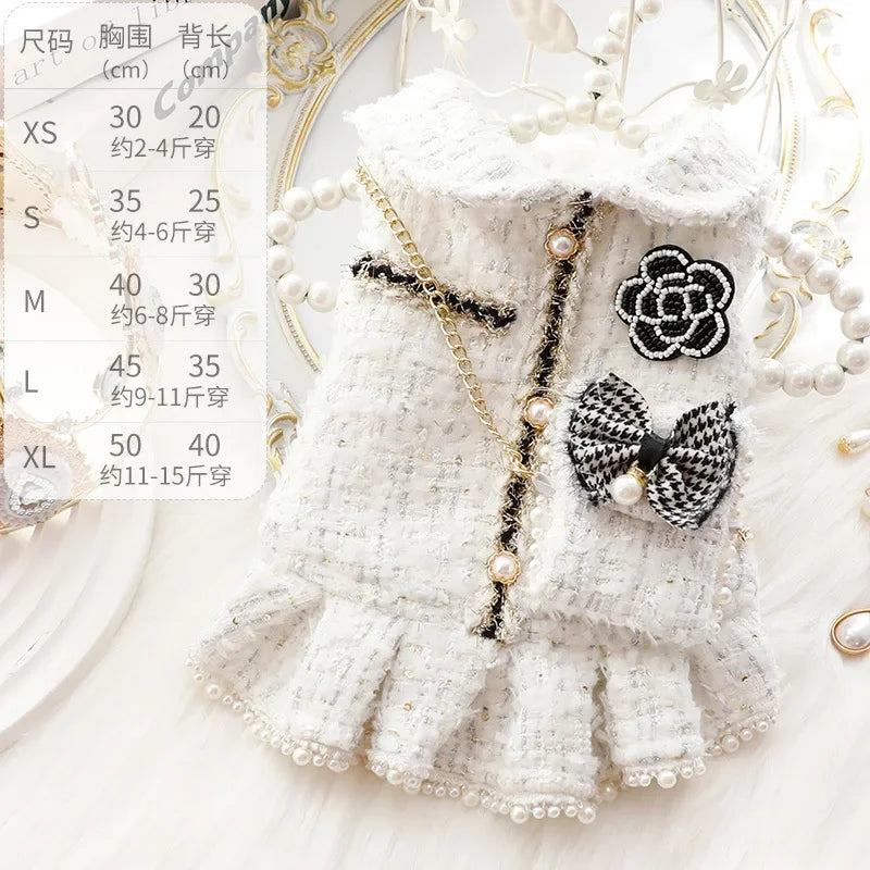 Winter Dog Dress for Weddings and Special Occasions