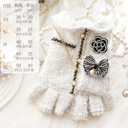 Winter Dog Dress for Weddings and Special Occasions