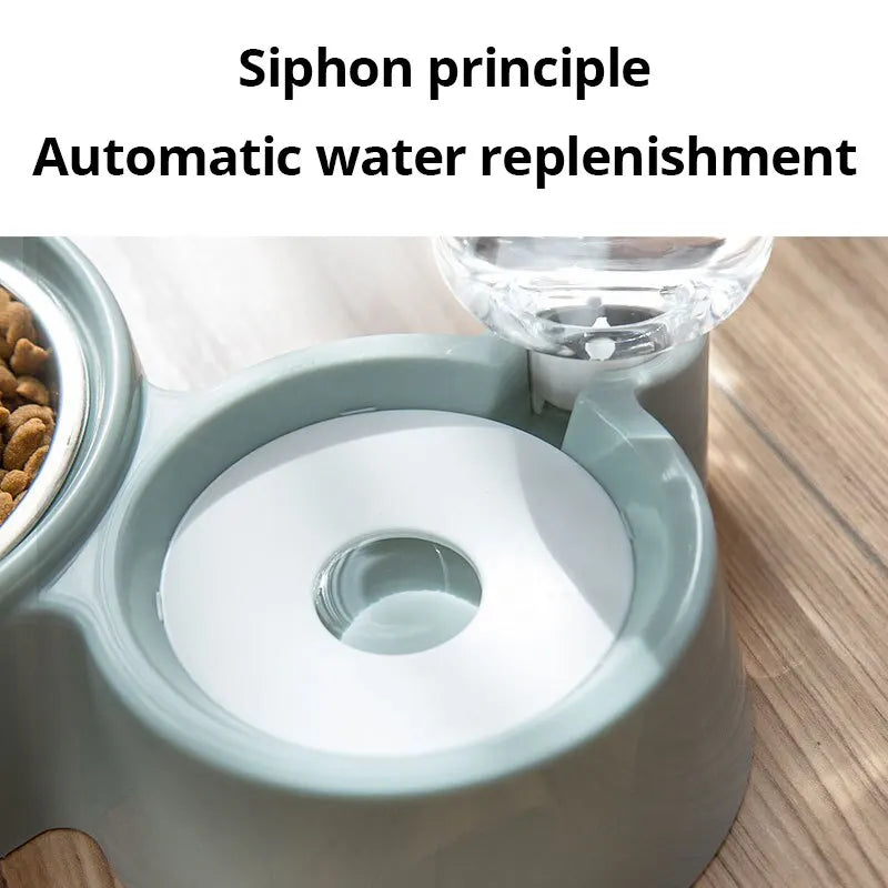 Automatic Pet Water and Food Bowl Fountain for Cats and Dogs
