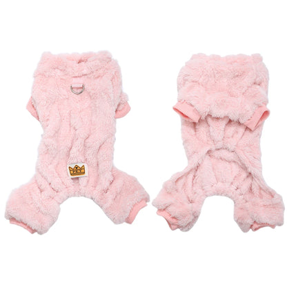 Soft Fleece Jumpsuit for Small Medium Dogs and Cats