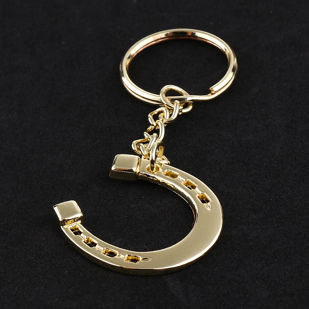 Silver Stirrup Keyring for Horse Lovers - Metal Keychain Ornament