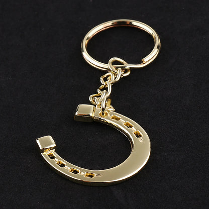 Silver Stirrup Keyring for Horse Lovers - Metal Keychain Ornament