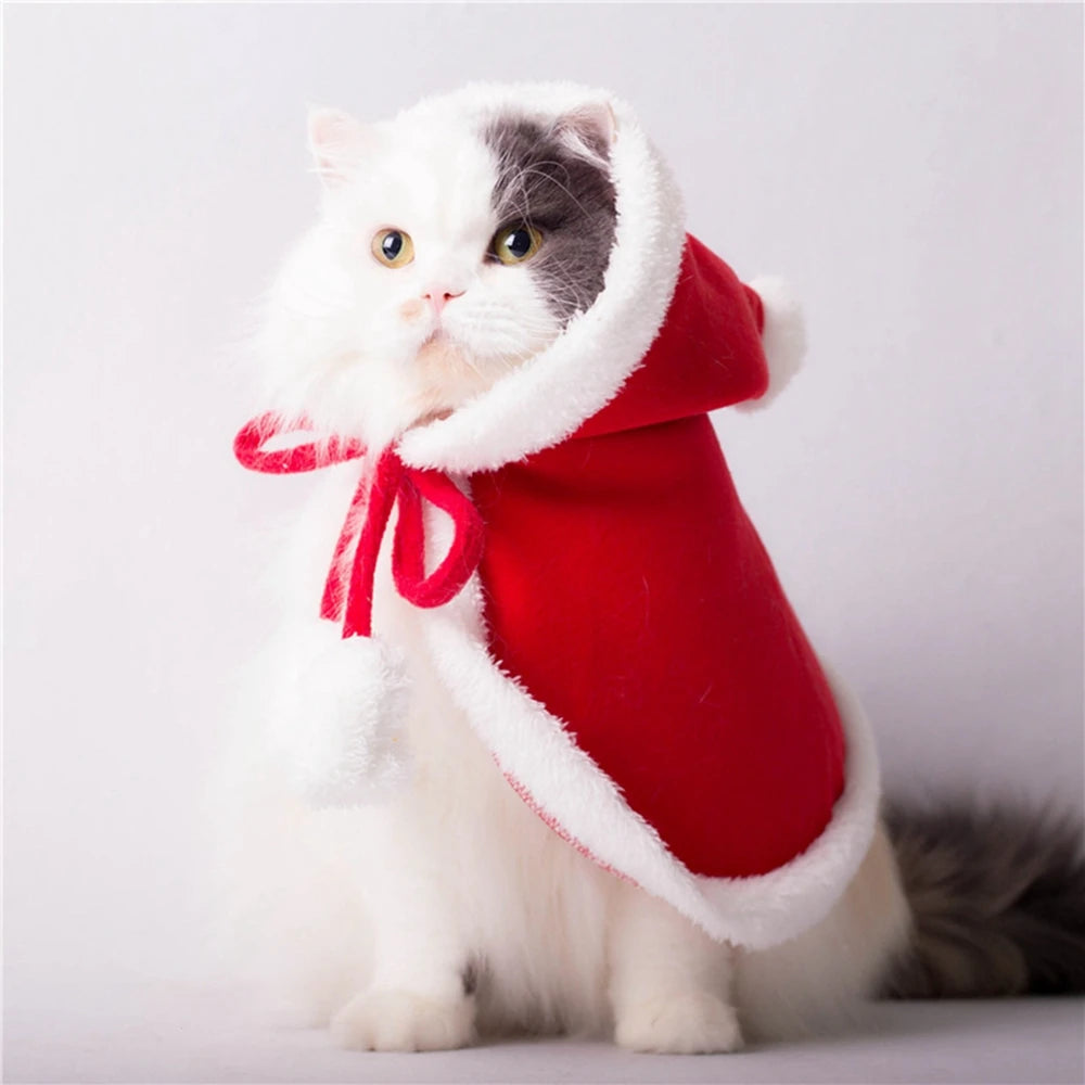 Christmas Santa Dog Hoodie Coat for Small Pets