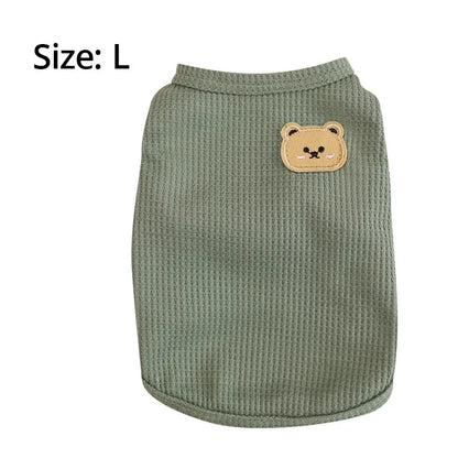 Green Bear Vest for Small Dogs and Cats - Breathable T-Shirt