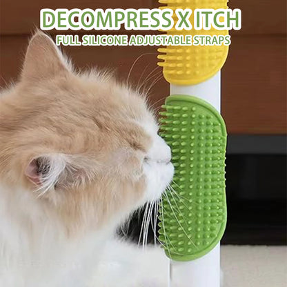 Adjustable Rubber Grooming Brush for Dogs and Cats