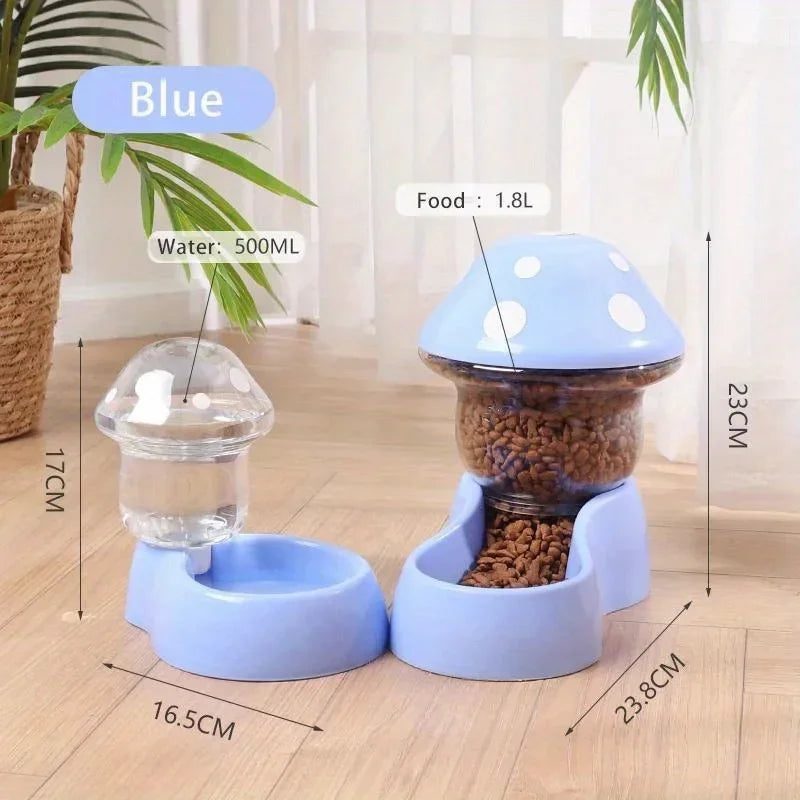 Automatic Cat and Dog Water Dispenser Mushroom Bowl