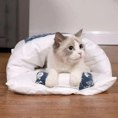 Kawaii Cozy Removable Cat Bed House for Adult Cats and Dogs